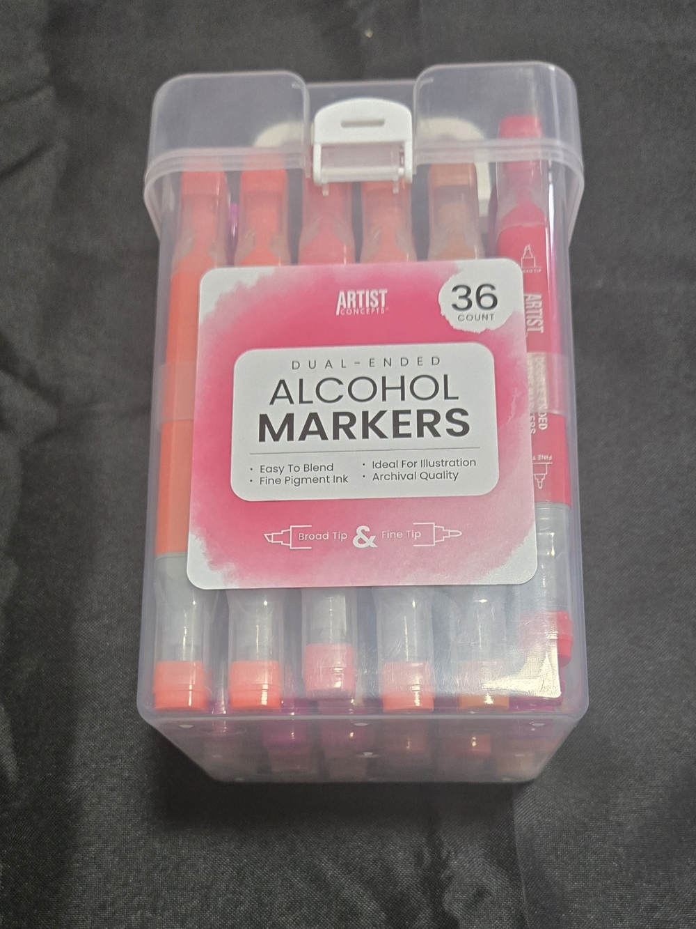 Pink Dual-Ended Alcohol Markers - 36 Count